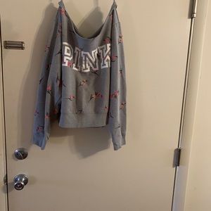 Preowned Victoria’s Secret pink cropped sweatshirt